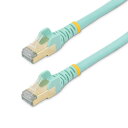 StarTech.com Cat6a LANケーブル 7.5m アクア ツメ折れ防止RJ45コネクタ 10ギガビット対応カテゴリー6aケーブル 6ASPAT750CMAQ