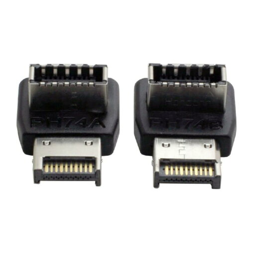 cablecc オーバーモールド USB 3.1 フロントパネルヘッダー オス-メス Type-E マザーボード拡張データアダプター 2個 cablecc オーバーモールド USB 3.1 フロントパネルヘッダー オス-メス Type-E マザーボード拡張データアダプター 2個
