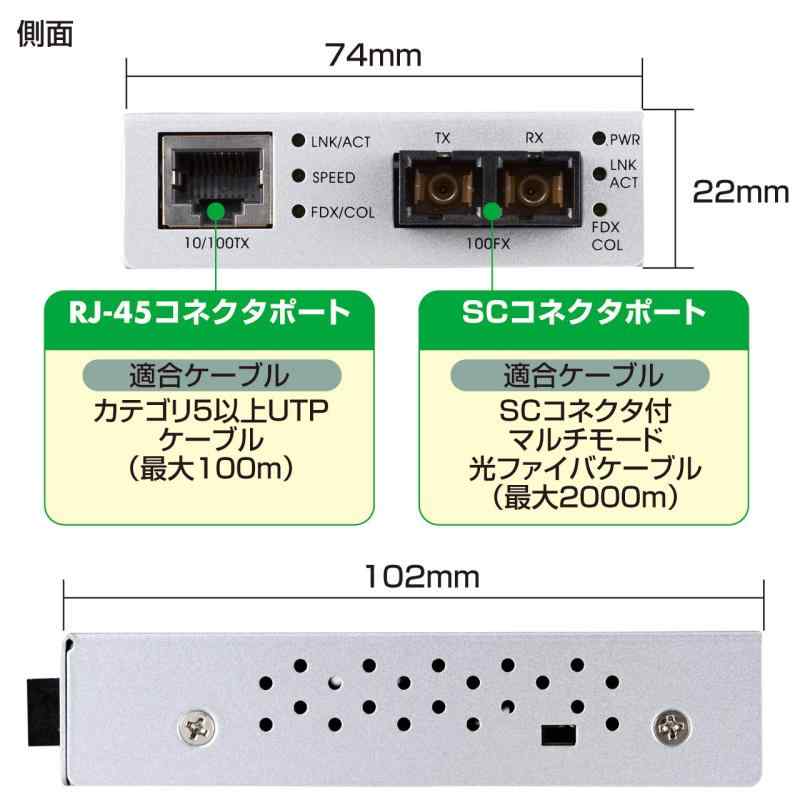サンワサプライ 光メディアコンバータ LAN-EC202C