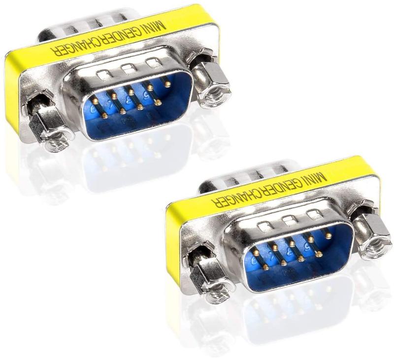 小型アダプタ D-Sub9ピンオス - D-Sub9ピンオス D-SUB アダプタ (9ピン オス - オス) RS232 DB9 DB-9 シリアル 通信 コネクタ DB9オス - DB9オス