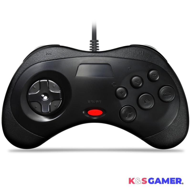 K&SGAMER セガ サターン型 ゲームパッド USB コントローラー Steam PC 対応