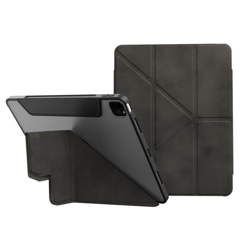 【MagEasy】 iPad Pro 12.9 ( 2018 / 2020 / 2021 / 2022 ) 対応 ケース 手帳型 オートスリープ 対応 背面 クリア フリップ 取り外し / Apple Pencil2 充電 可能 スリム 保護 カバー 透