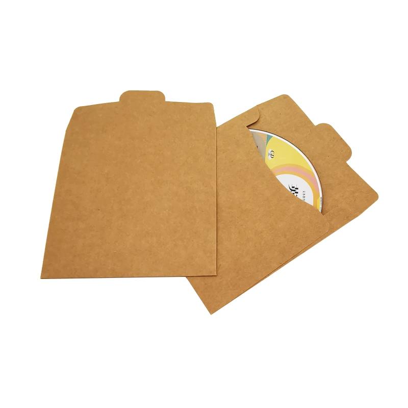 heizi CD DVD ケース 100枚入 ディスクケース クラフト 紙 無地 厚紙 ブルーレイ ディスク 収納 保管