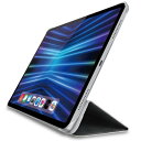 エレコム iPad Pro 11 第4世代 (2022年) ケース カバー フラップケース 背面クリア 2アングル ソフトレザー素材 オートスリープ/ウェイク対応 ブラック TB-A22PMWVBK(2)