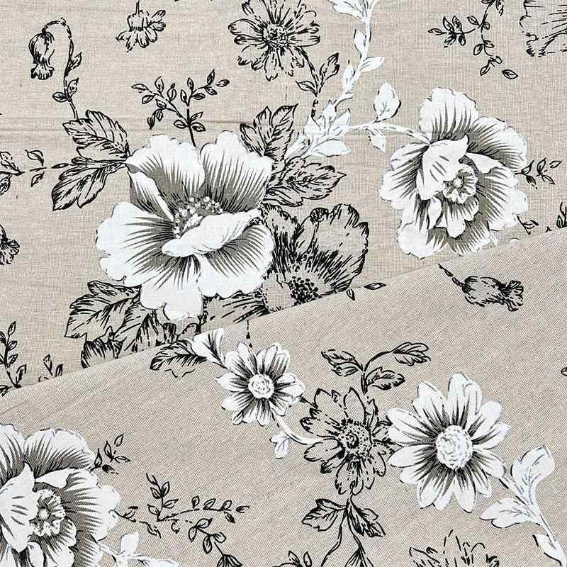 生地 中国 風の 青と 白の 磁器の 質感の プリント 生地、 綿と 麻の 生地、 テーブル クロス、 ドア ..