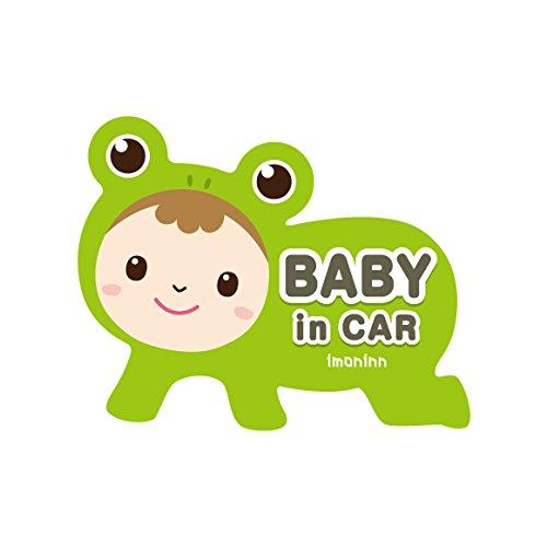 【imoninn】 Baby in carマグネット 着ぐるみシリーズ〈カエルさん〉 【imoninn】 Baby in carマグネット 着ぐるみシリーズ〈カエルさん〉