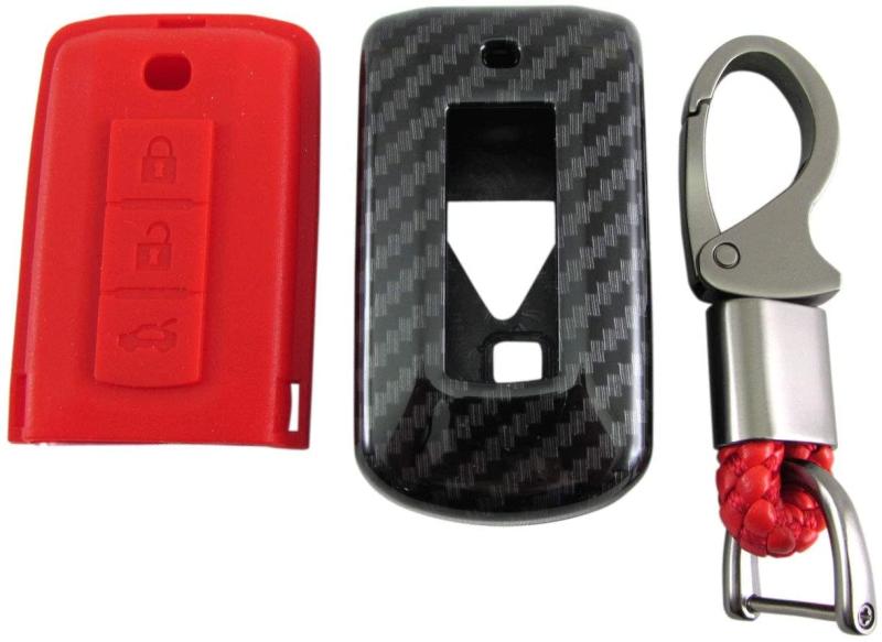 BRIGHTZ アウトランダーPHEV GG2W GG3W カーボン調スマートキーケース 赤 【 KEY-CASE-041 】 GG GG2 GG3 アウトランダー PHEV