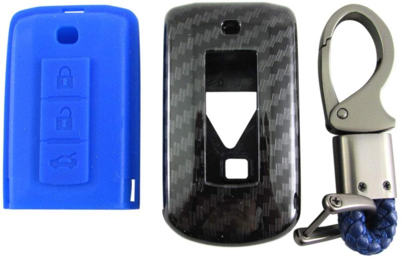 BRIGHTZ アウトランダーPHEV GG2W GG3W カーボン調スマートキーケース 青 【 KEY-CASE-040 】 GG GG2 GG3 アウトランダー PHEV