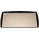 J-kitchens 尺4縁高わたらせ長角木目 盆 シャンパンゴ-ルドアクア渕黒SL(約 42.4 x 30.4 x 2cm) 日本製