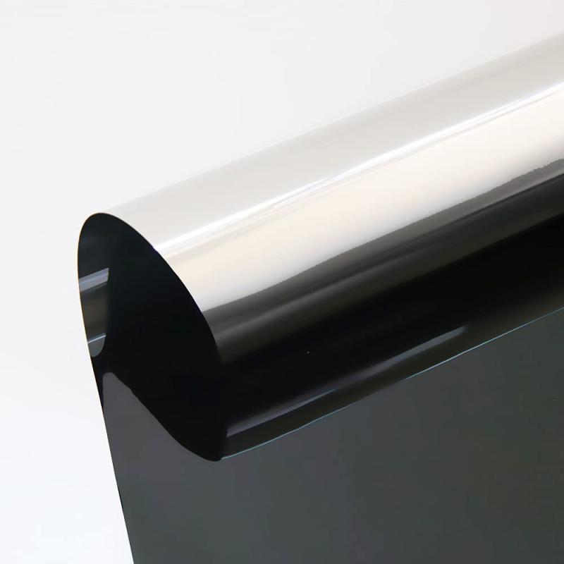 窓用 黒い銀 目隠し防犯 遮光 断熱 遮熱 紫外線対策 飛散防止防災 省エネ ミラーフィルム ガラスフィル..