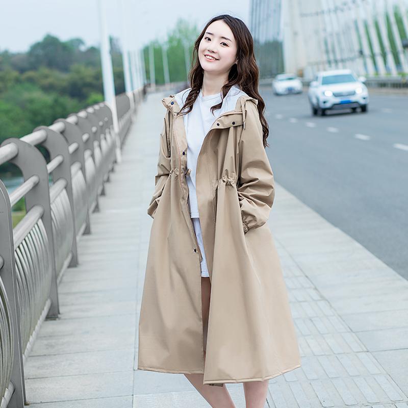 レインコート レディース レインコート、 ファッショナブル、 スリムフィット、 ポータブル、 ロング、 フルボディ、 防 雨、 一人用 大人用 防水 コート