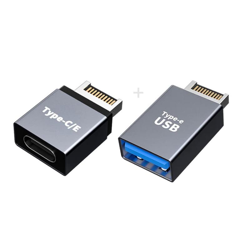 NFHK USB 3.0 Type-A & USB-C Type-CメスからUSB 3.1 Type-Eオスフロントパネルヘッダーマザーボード拡張データアダプター。