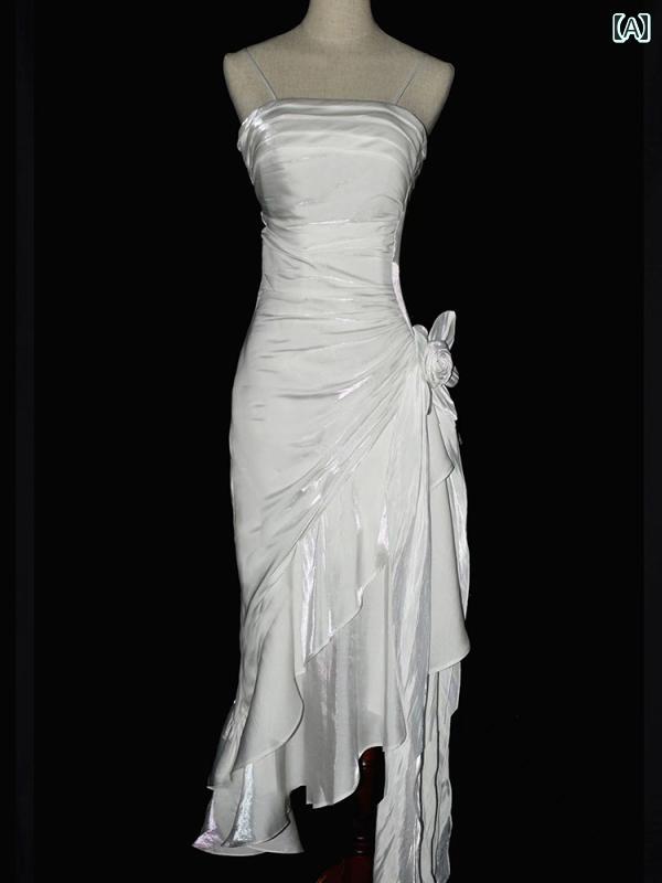 パーティー ドレス スタイル レッド ライチ マナー ヴィンテージ マーメイド レーザー ドレス ライト ..