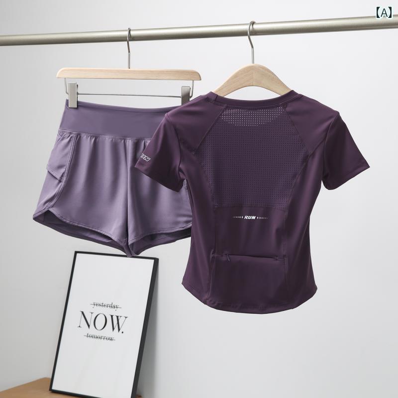 フィットネス スポーツ ショーツ プロフェッショナル ランニング 速 乾 スーツ 夏 セレブ ヨガ スーツ ..