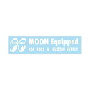 ムーンアイズ(MOONEYES) ステッカー 転写タイプ MOON Equipped Logo ホワイト(2)