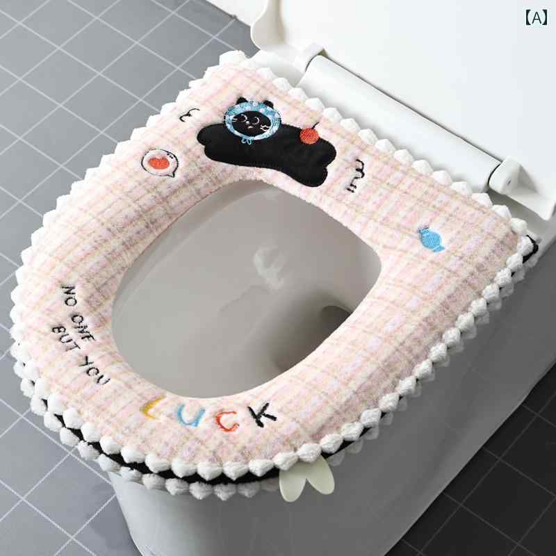 トイレ カバー トイレ シート クッション ユニバーサル 防水 汚れに 強い 家庭用 ジッパー トイレ カバ..