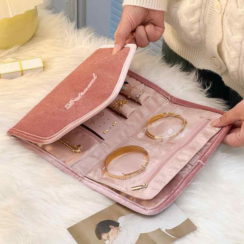 ジュエリーケース レディース 携帯用 アクセサリーポーチ 旅行用 収納バッグ 持ち運び 鞄…