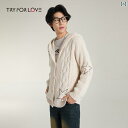 セーター ニット レディース Tryforlove オリジナル カップル カーディガン セーター コート レディース 2025 秋 冬 新作 ニット フード 付き ジャケット メンズ|詳細画像