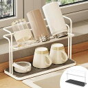 LAMPTOP ボトルスタンド 水筒スタンド ジャグボトルスタンド W31.5×D12×H20cm コンパクト 水筒たて 水筒収納 水切りトレー 水筒干し マグボトルスタンド 省スペース 水切りトレー付き(ホワイト