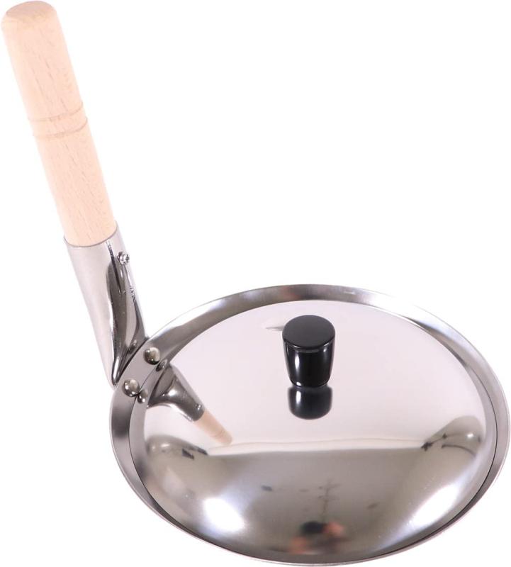 カンダ(kanda) kan 親子鍋 ステンレス製 大 日本製 白木柄 タテ形 蓋付き 000493