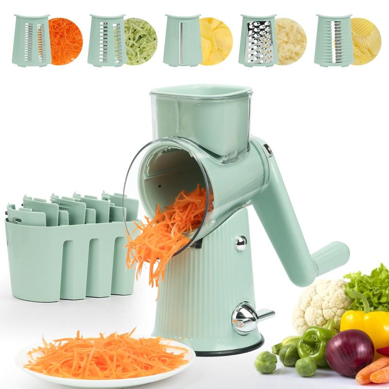 QuiExact 多機能スライサー 1台5役 みじん切り 細千切り 波形スライス 取り外し可能 キャベツ千切り 野..
