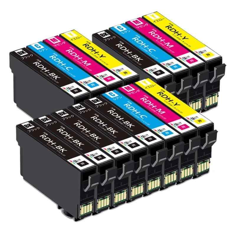 PX-049A px-048a 用インクカートリッジ16本セットrdh-4cl RDH-BKブラックRDH-Cシアン RDH-Mマゼンタ RDH-Yイエローx3+rdh-bk-l黒4個 互換リコーダープリンターインク 大容量 残量表示 大阪インク