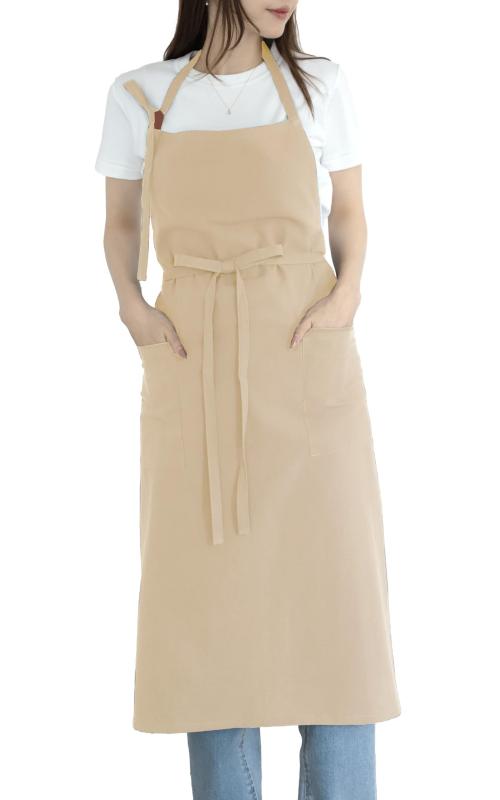 [KYOWARABE] エプロン おしゃれ カフェエプロン レディース可愛い 【9色展開×柔らか綿素材×肩ひも長さ..