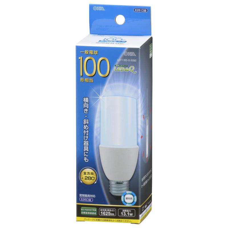 LED電球 T形 E26 100形相当 昼光色 LDT13D-G IG92 06-1933 OHM オーム電機(2)