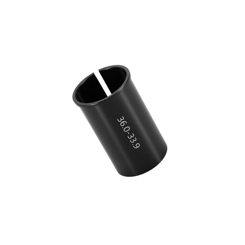 BULLSPANN シートポスト 自転車 チューブアダプター 33.9mm から 36mm サイズ変換用 サドルポスト アルミニウム合金 黒 1個