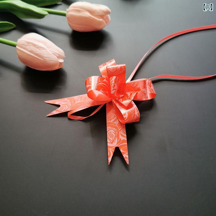 DIY 装飾 アクセサリー 手 描きの 花の 弓の ギフト ボックスの ギフト 誕生日 クリスマス ケーキの 結婚 式の リボンの リボンの 創造的な 装飾