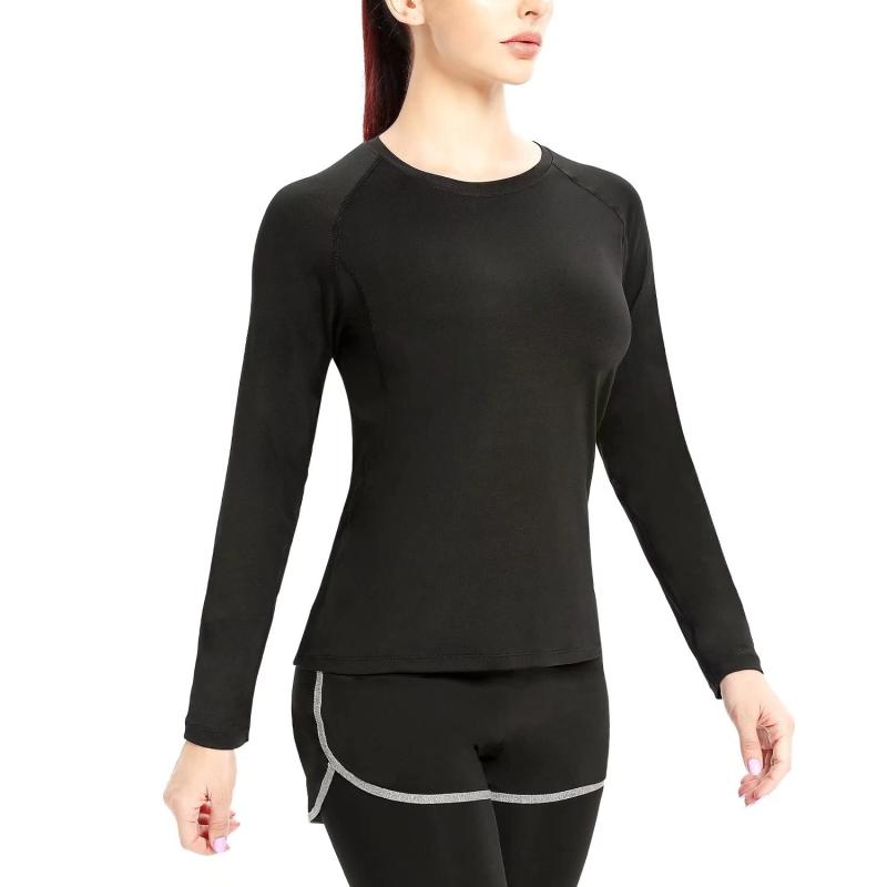 [THREEGUN] スポーツ インナー シャツ レディース 長袖 アンダーシャツ コンプレッションウェア ゴルフウェア トレーニング トップス 速乾 冷感