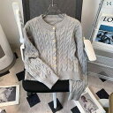 レディース ニット セーター 春の新作、ボタン留め花柄のクロップトップ。クラシックで万能なニットカーディガン、セーター付き。女性向け。