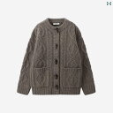 レディース ニット セーター W.Amberのオールウールの丸 c カーネーションニットカーディガンは、2025年の早春の新作で、ヴィンテージ風のルーズなニット...