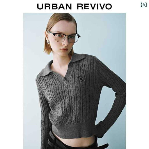 【おすすめ】UR2024年冬の新作女性用グレー系立体刺繍ニットセーターUYY940047 【おすすめ】UR2024年冬の新作女性用グレー系立体刺繍ニットセーターUYY940047