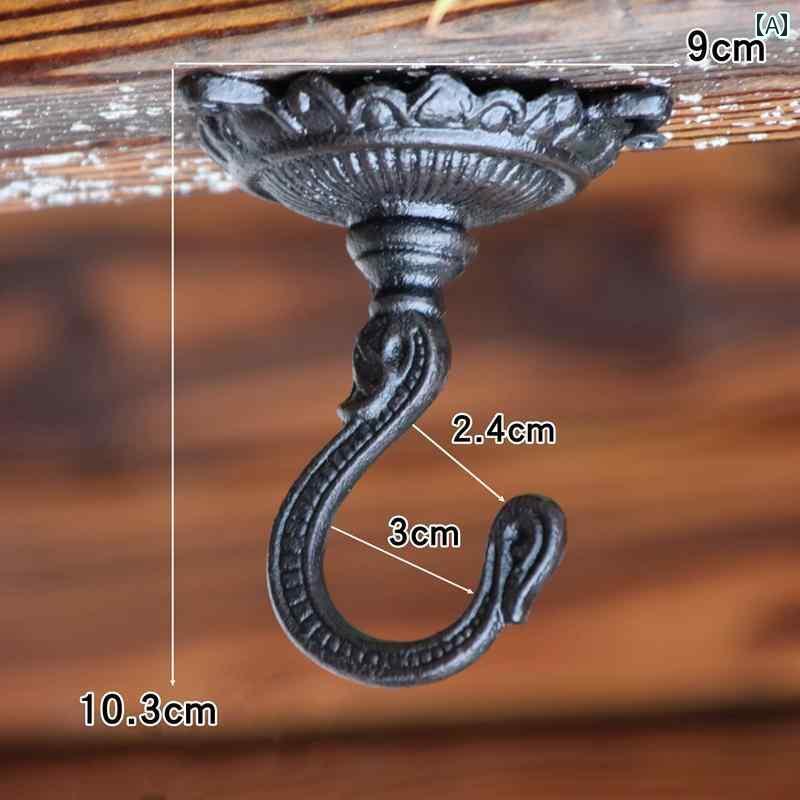 フック 壁 壁掛け ヨーロッパ風の装飾天井フック、鋳鉄製家具用吊り籠、レトロでクリエイティブなデザ..