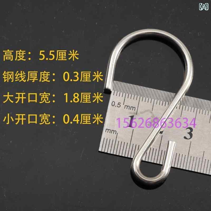 フック 壁 壁掛け 服装店用の304ステンレス製の太いS字フックです。大きな曲がり角と大きな口を持つ大サイズのフックです。