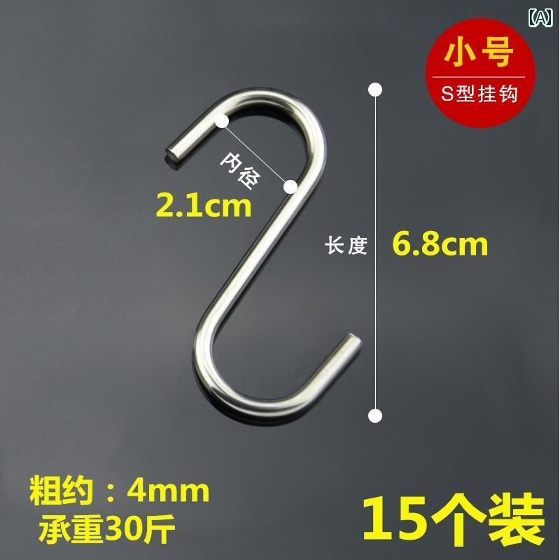 フック 引っ掛け 金具 ステンレス製のフックが2つついた金属製の掛けフックです。衣服や釣り具、脂肪を..