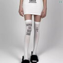 レディース ストッキング パンスト SIXMOKIのホワイトムーズ天鵝毛アルファベット長靴下セット*