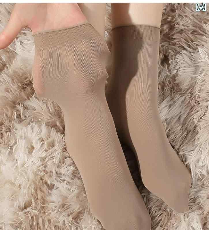 特典付きの2枚組ピエールカルダン100D中厚生地の春秋向けシャーリングソックス。シームレスでベルベットの女性用ショートストッキング。