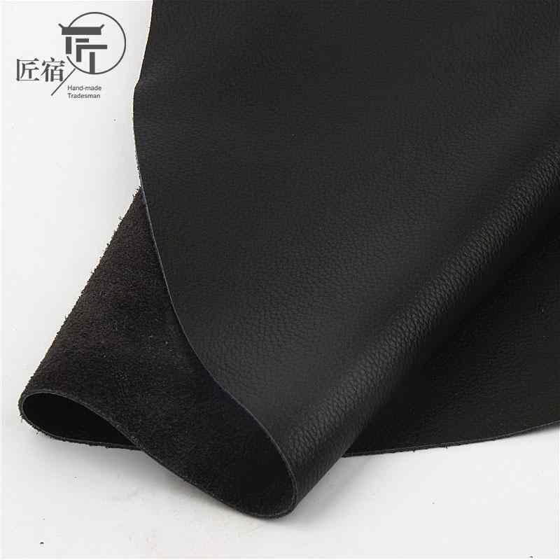 生地 布 レザー 0.8mm厚の黒色の上質な牛革素材を使用した、車のドアパネル、ハンドル、ベッドヘッド、..