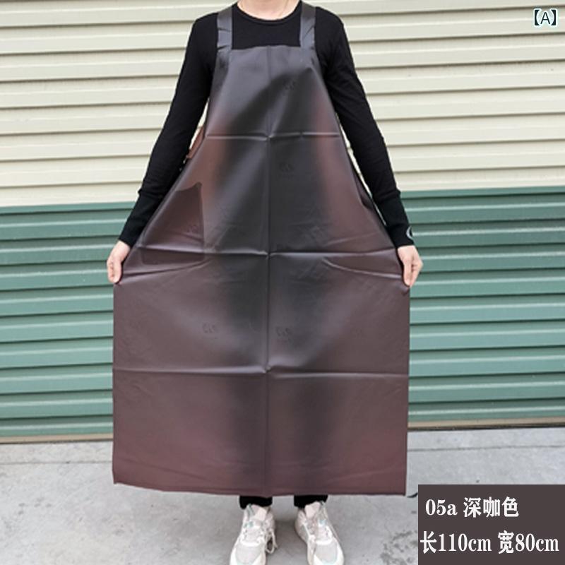 シーフードを売るための防水エプロン。魚をさばくためのエプロンには、鶏、アヒル、水産物を処理するための加長背面ストラップと油汚れ防止ゴムエプロンが付いています。豚肉を処理するためにも使用できます。