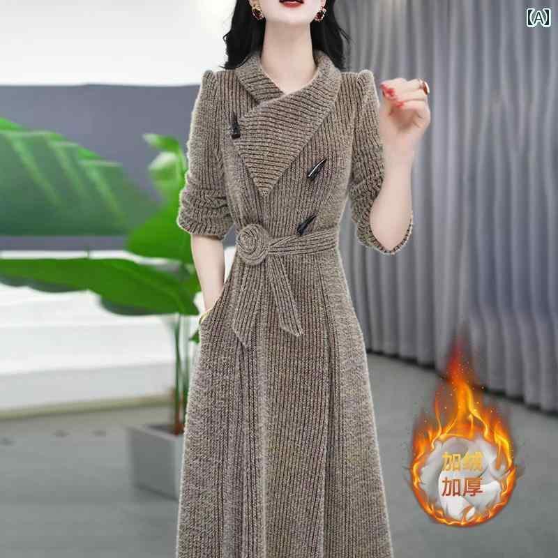 ワンピース ドレス レディース 2025年の新作ワンピースは、春と秋にぴったりの女性らしいエレガントで..