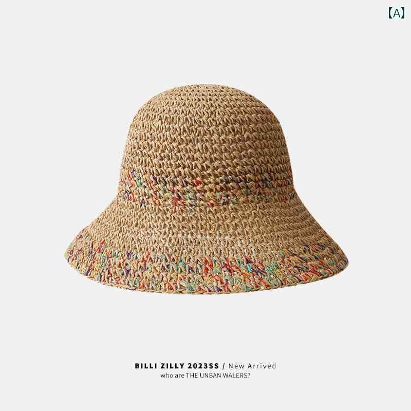 帽子 レディース サンハット 夏の海やビーチでおしゃれな韓国風の小顔効果抜群の大きなつばがついた日..