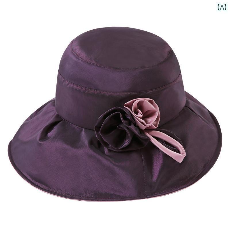 帽子 レディース サンハット UVカット効果のある、時尚で使いやすい女性向け折りたたみ可能な日よけ帽子。海や釣り、日常使いに最適。