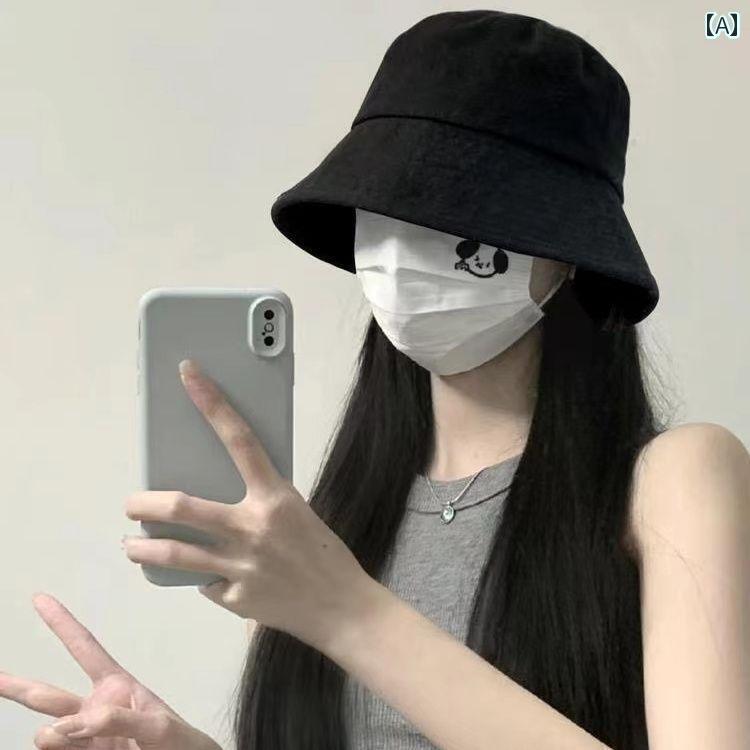 帽子 レディース サンハット 趙 魯 思同 型 つば 広 深 帽 日よけ 帽子 オール マッチ 夏 顔小 紫外線 防止 シンプル 漁師