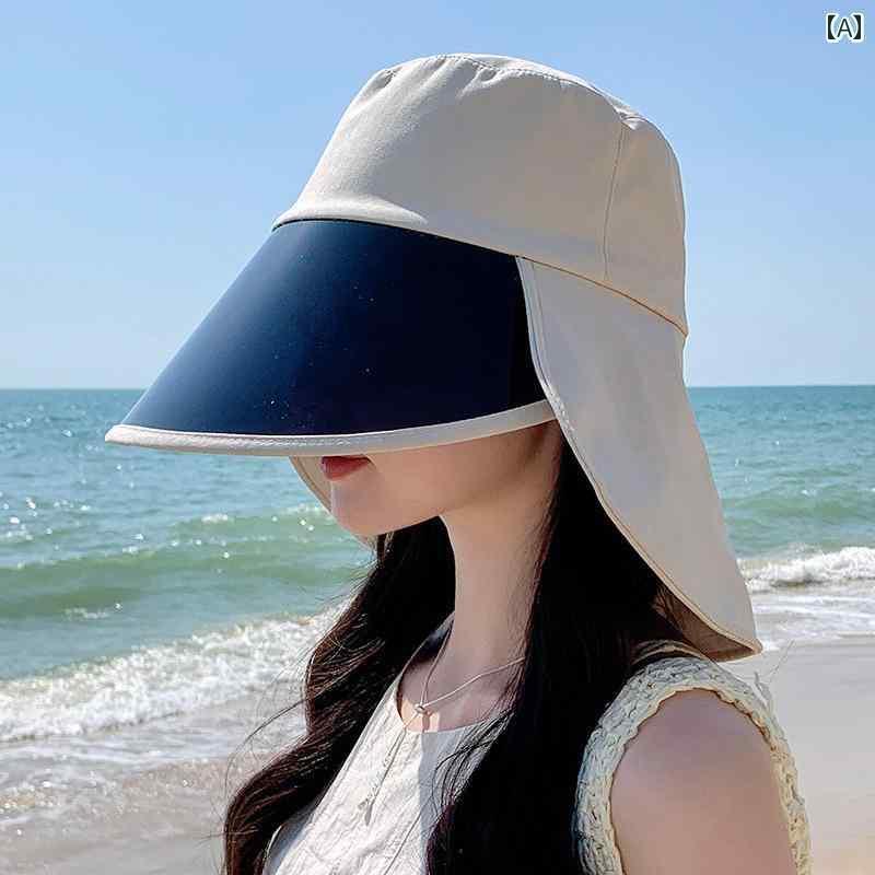 帽子 レディース サンハット 2025年モデルの帽子女性用、UVカットレンズ付きサンバイザー、自転車用日よけ帽子、ビーチ用大きなつばのサンハット、フィッシャーマン帽。