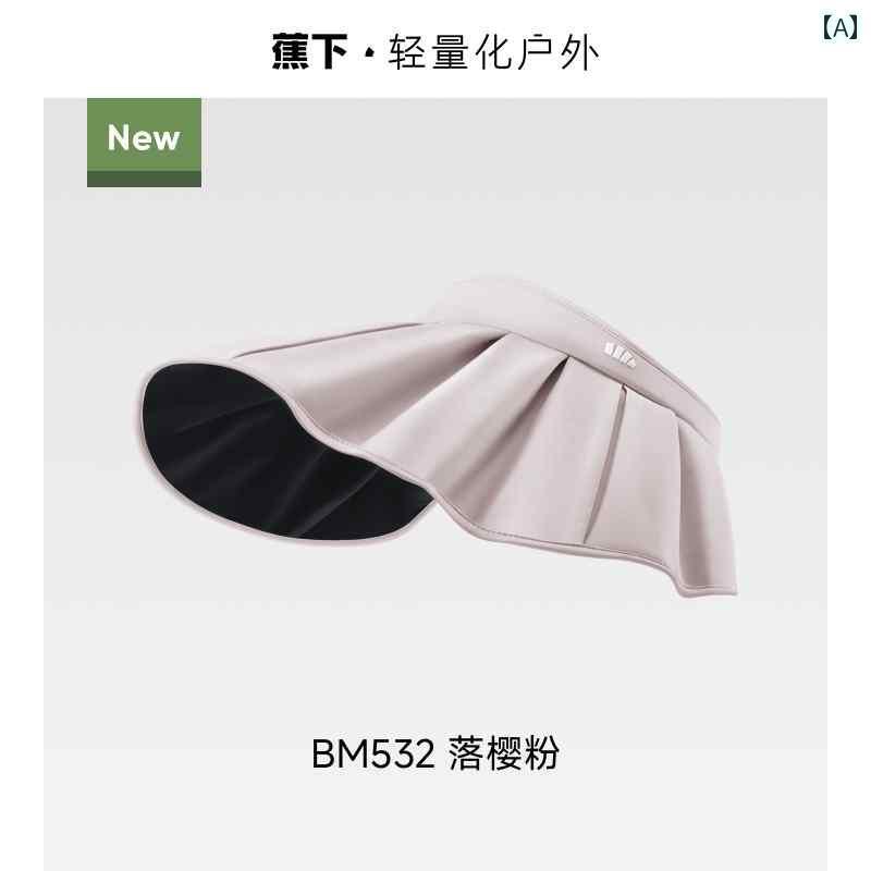 帽子 UVカット サンハット BM532は、黒いビニール製帽子で、太陽から顔や頭を守ります。女性向けの全面遮光デザインで、広いつばが特徴です。