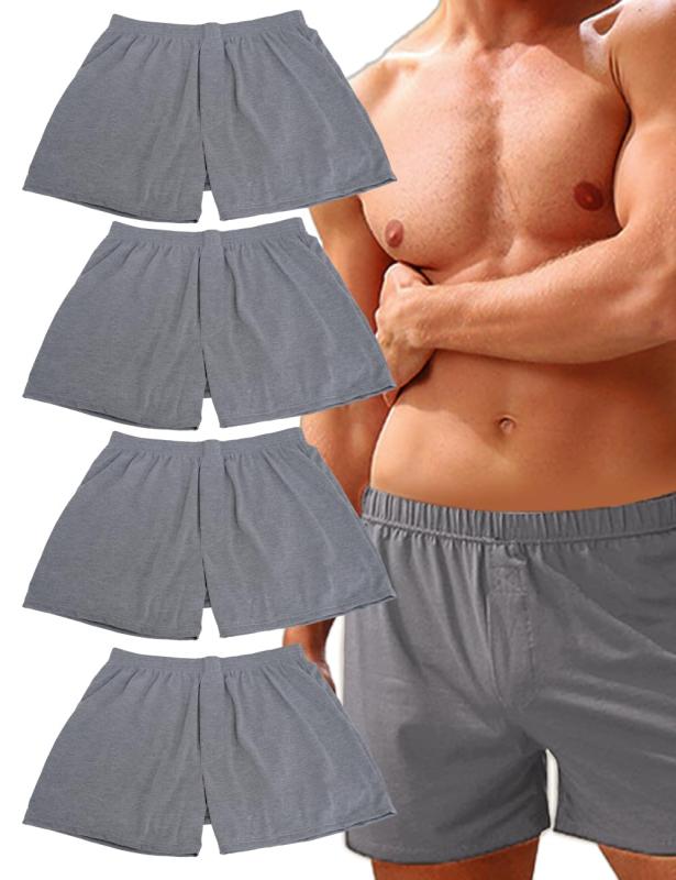 [バロット] トランクス メンズ 下着 前開き 無地 大きいサイズ ニットトランクス タグレス仕様 快適 極上の肌触り 4枚組