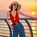 レディース トップス ホルターネック レディース トップス ホルターネック 夏の 温泉 入浴の アウターと して 着用 できる、 フレンチスタイルの 背中 開き ホルターネックキャミソール。 海辺で できる アメリカン スタイルの オフショルダー ワンピ