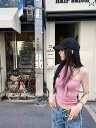 レディース トップス ホルターネック レディース トップス ホルターネック ソウル 本物 restandrecreation デザイン ホルターネックキャミソール レディース ショート オフショルダー RR トップ